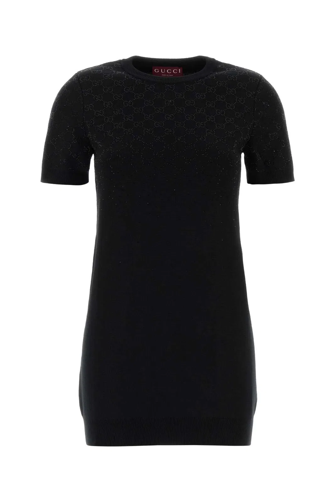 Gucci Dress In Fine Wool With Gg Crystals