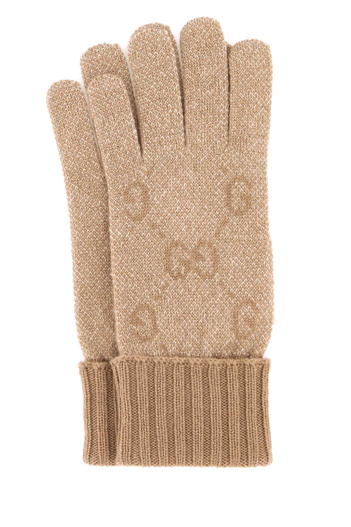 Beige Cashmere Blend Gloves