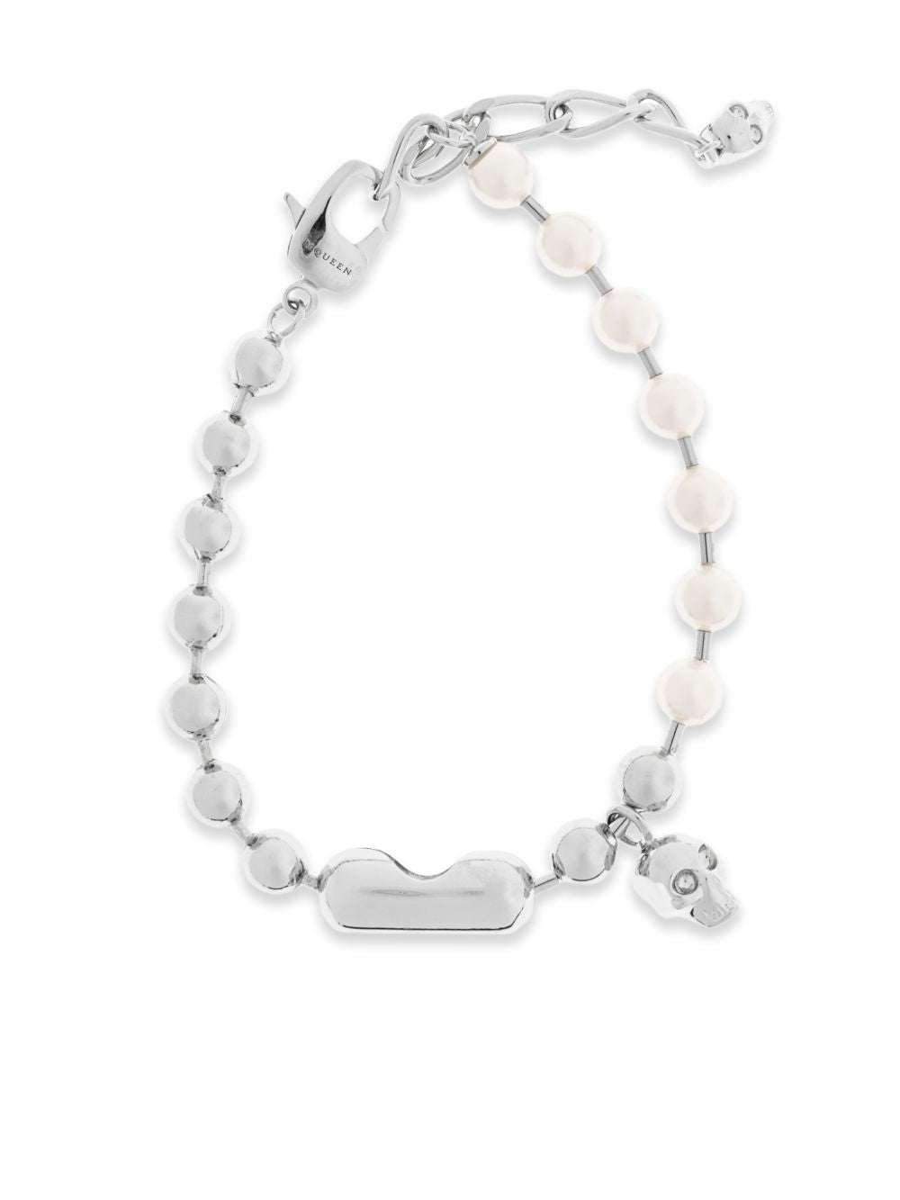 Skl & Pearl Bracelet - - Metal - Silver