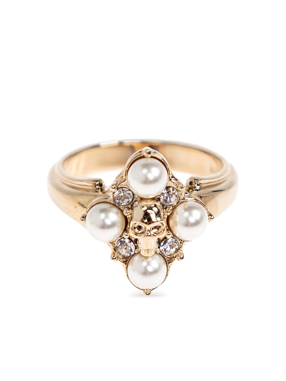 Skull & Crystal Ring