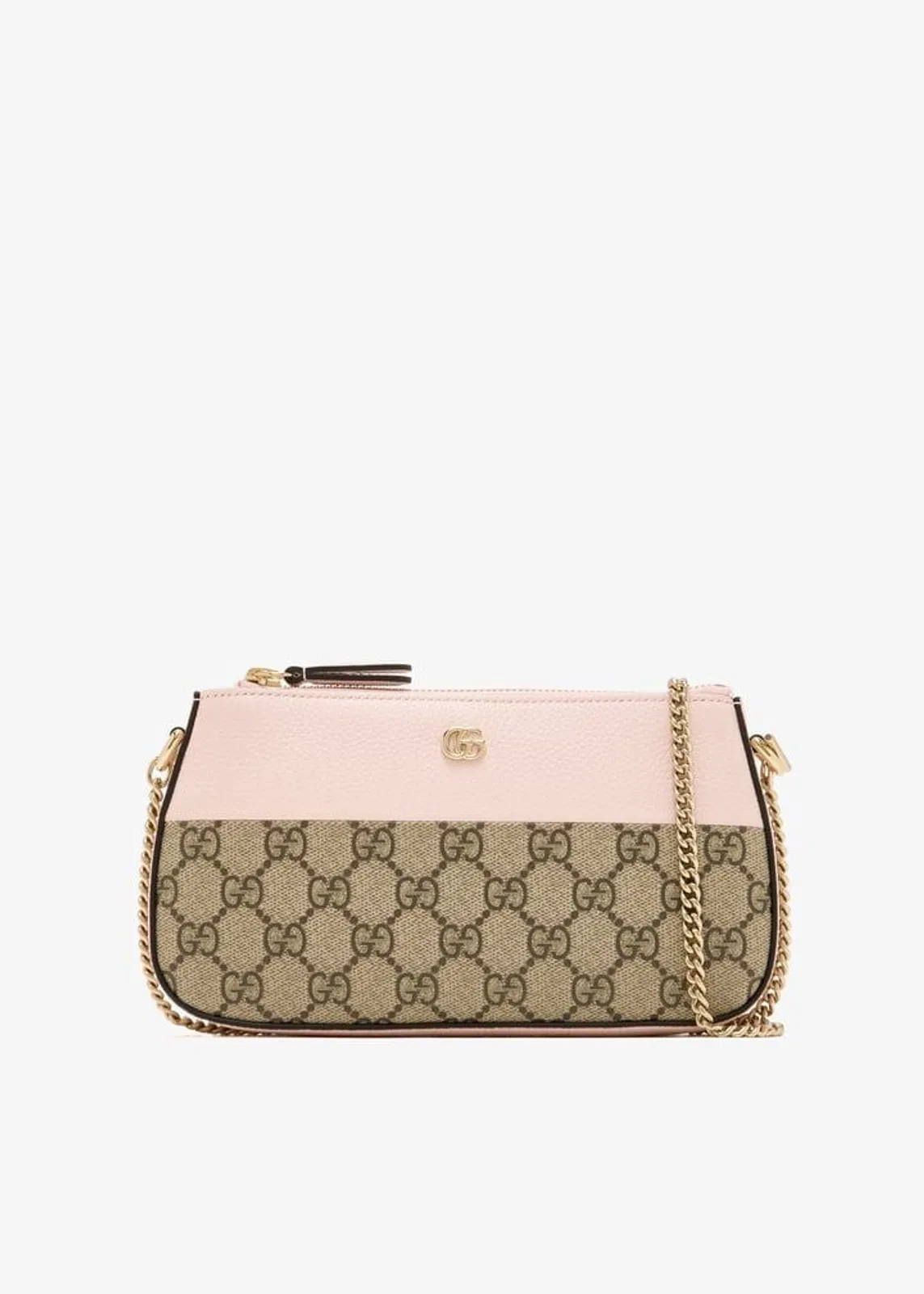 Bi-Colour Gg Marmont Mini Bag In Pink Leather