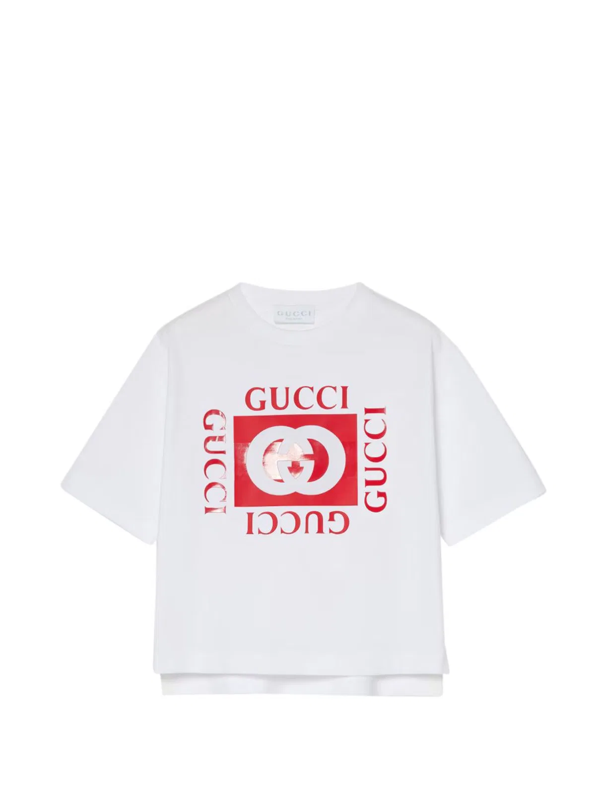 Kids Gucci Kids T-Shirts In White/Red.