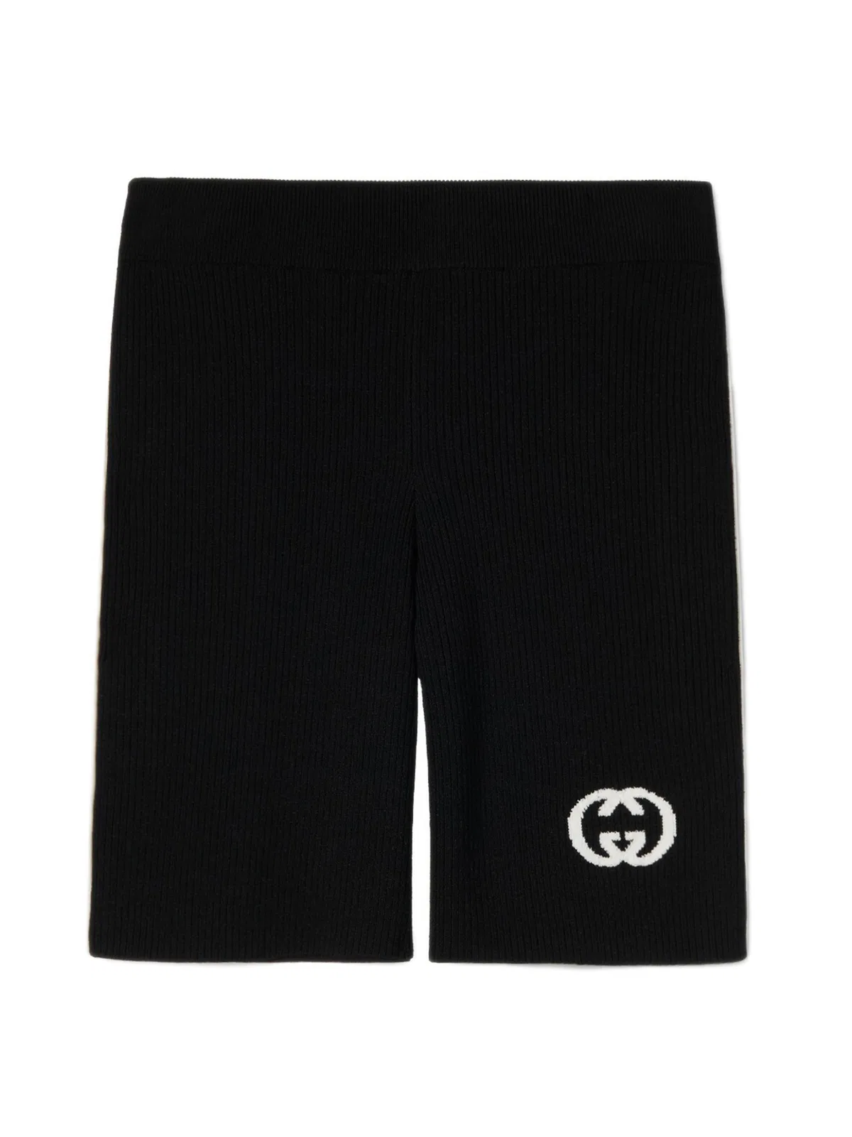 Ribbed Shorts With Intarsia
