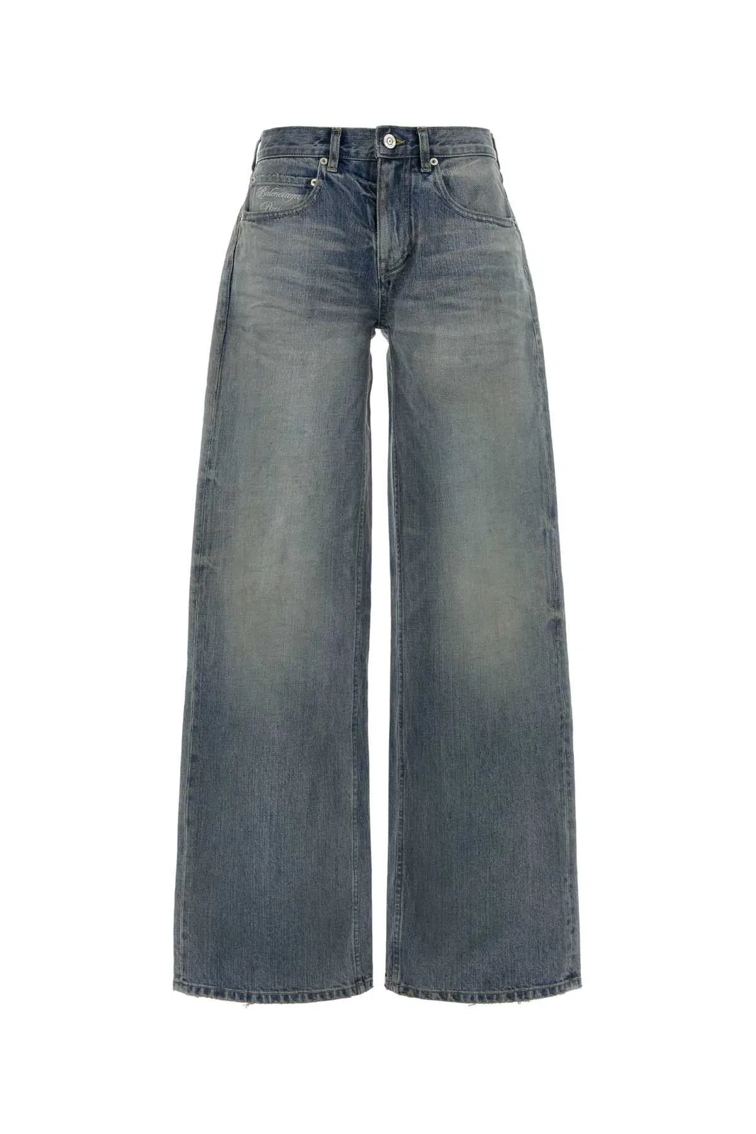 Balenciaga Denim Wide-Leg Jeans