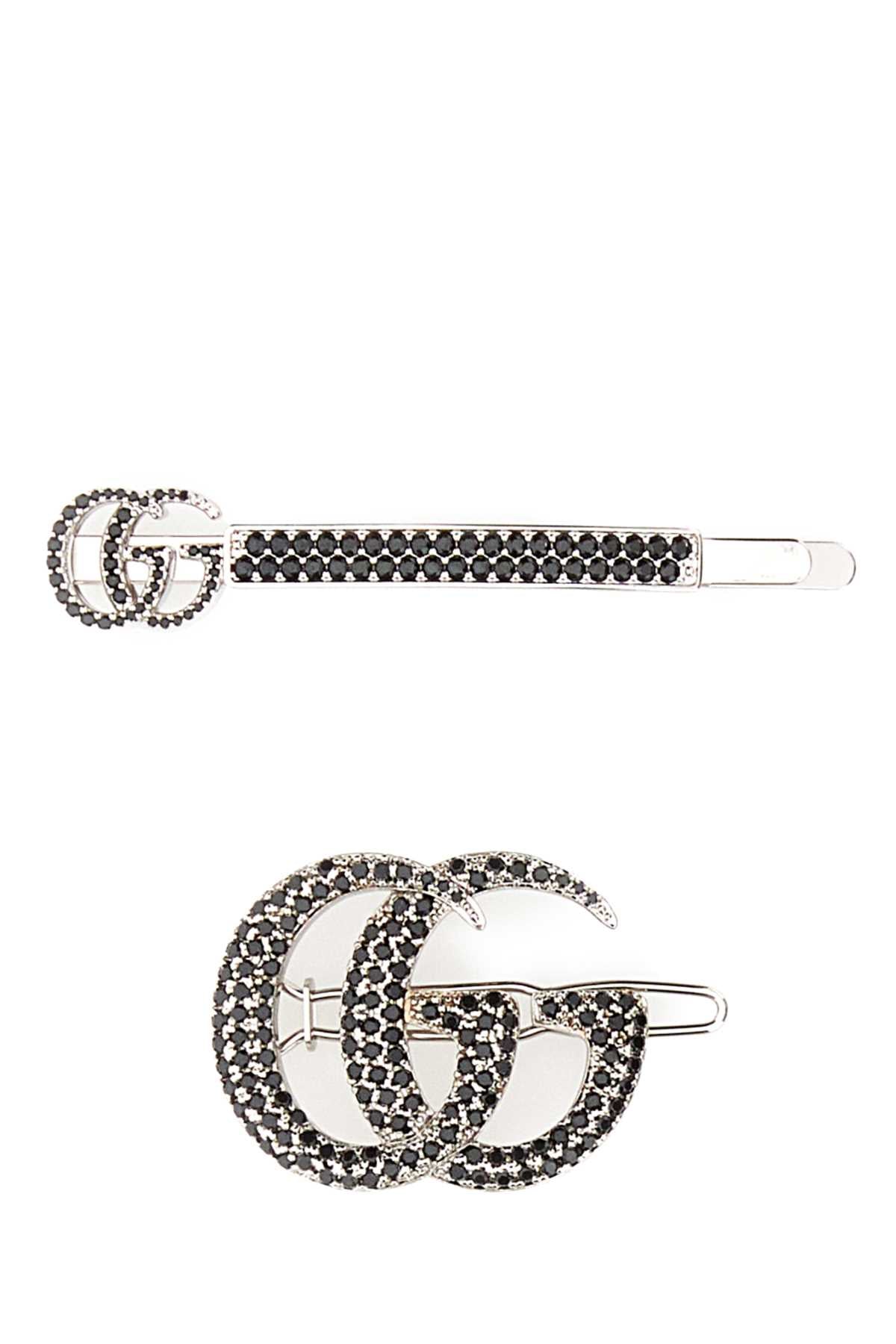 Silver Metal Hair Clips Set