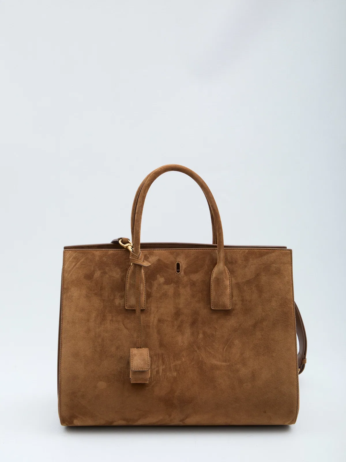 Saint Laurent Camel Suede Sac De Jour Shopping Bag