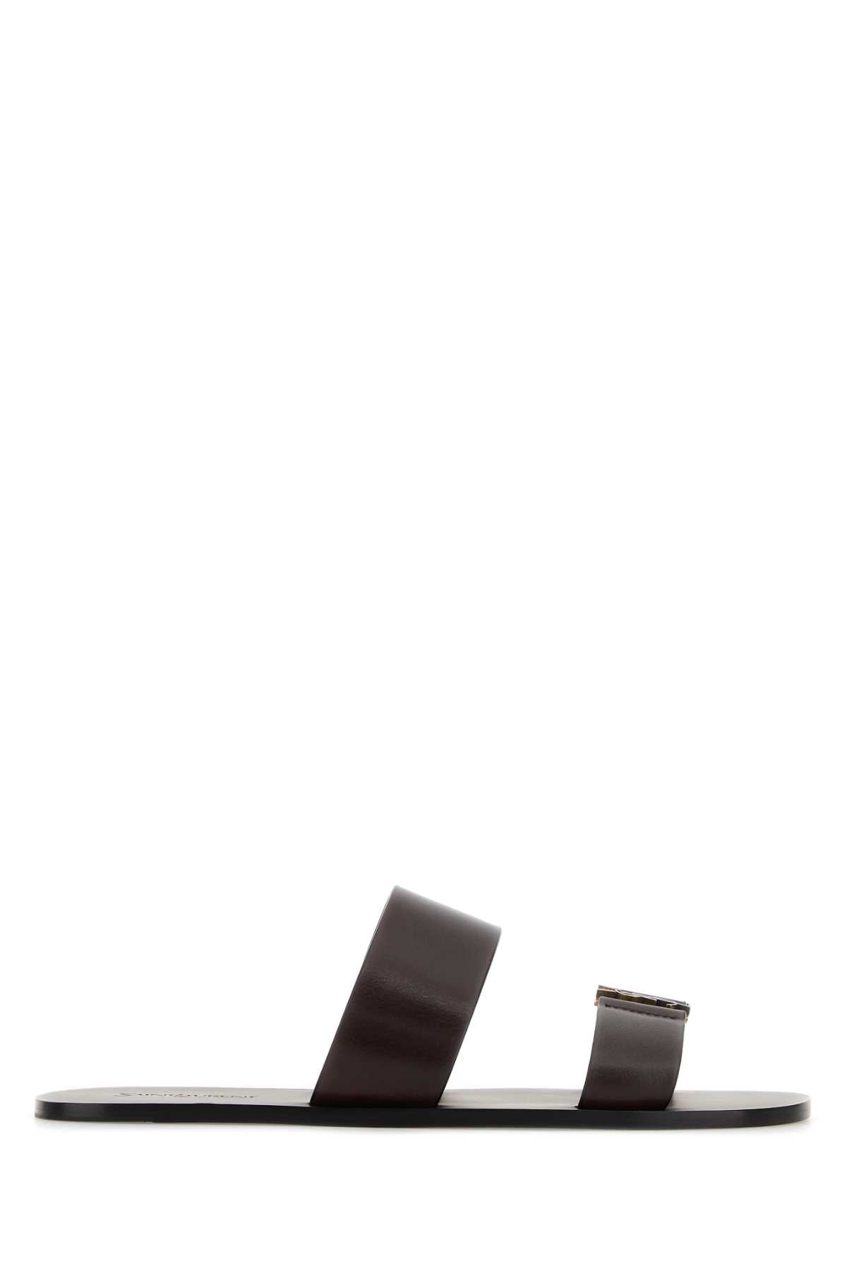 Babylone Slides In Smooth Leather