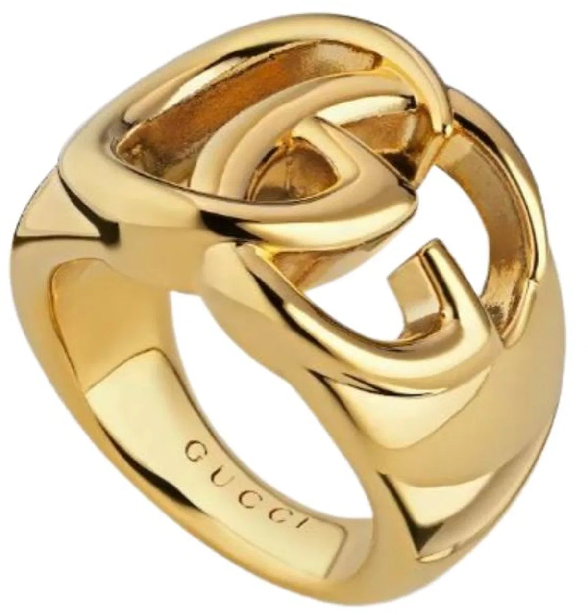 Gold Floral Motif Statement Ring.