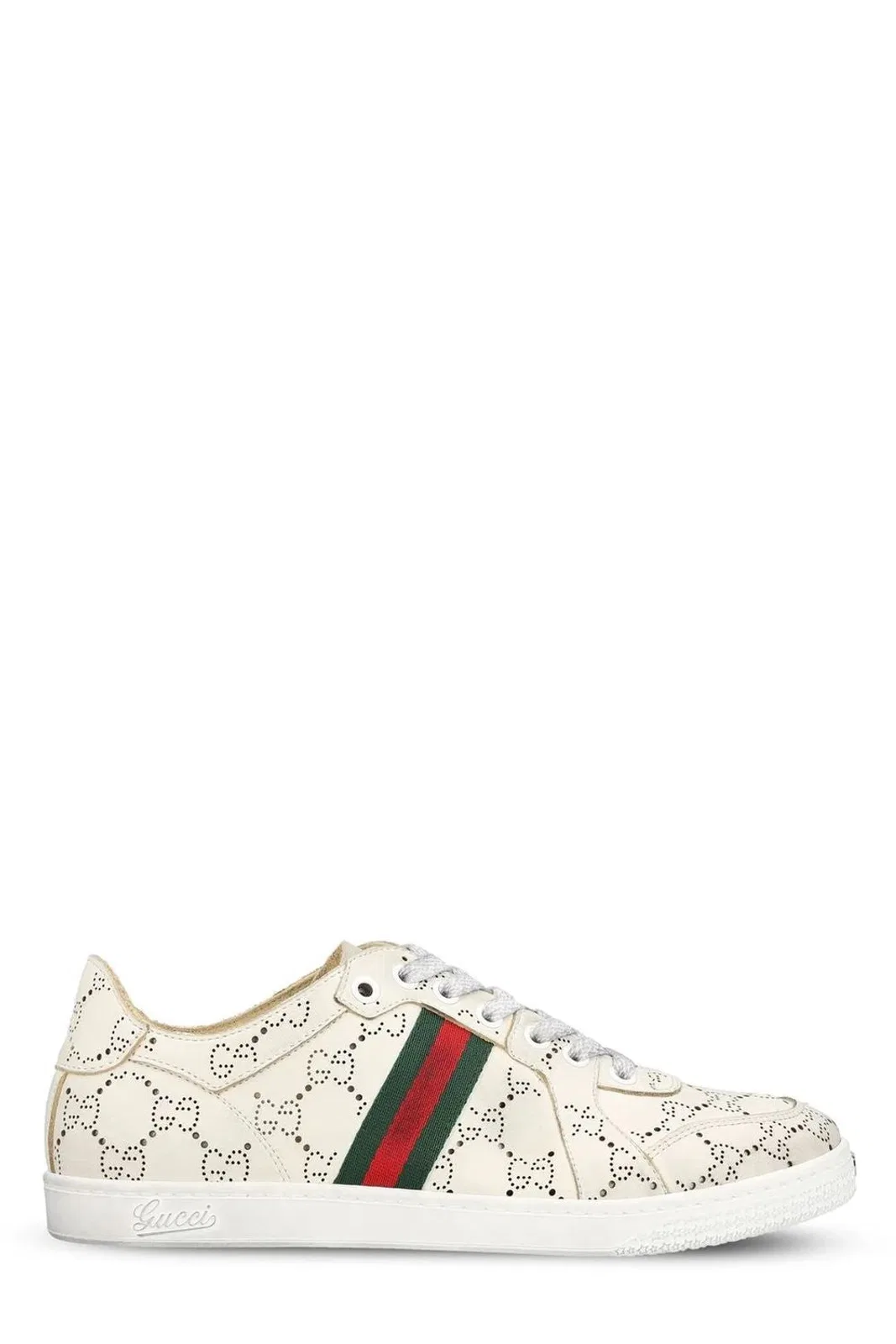 Gucci White Calf Skin Sneakers