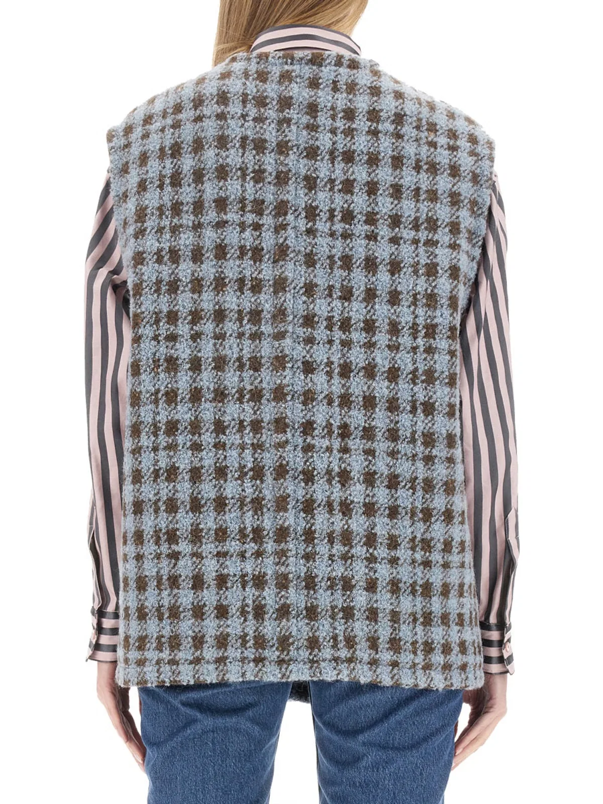 Etro Houndstooth Over Vest In Multi