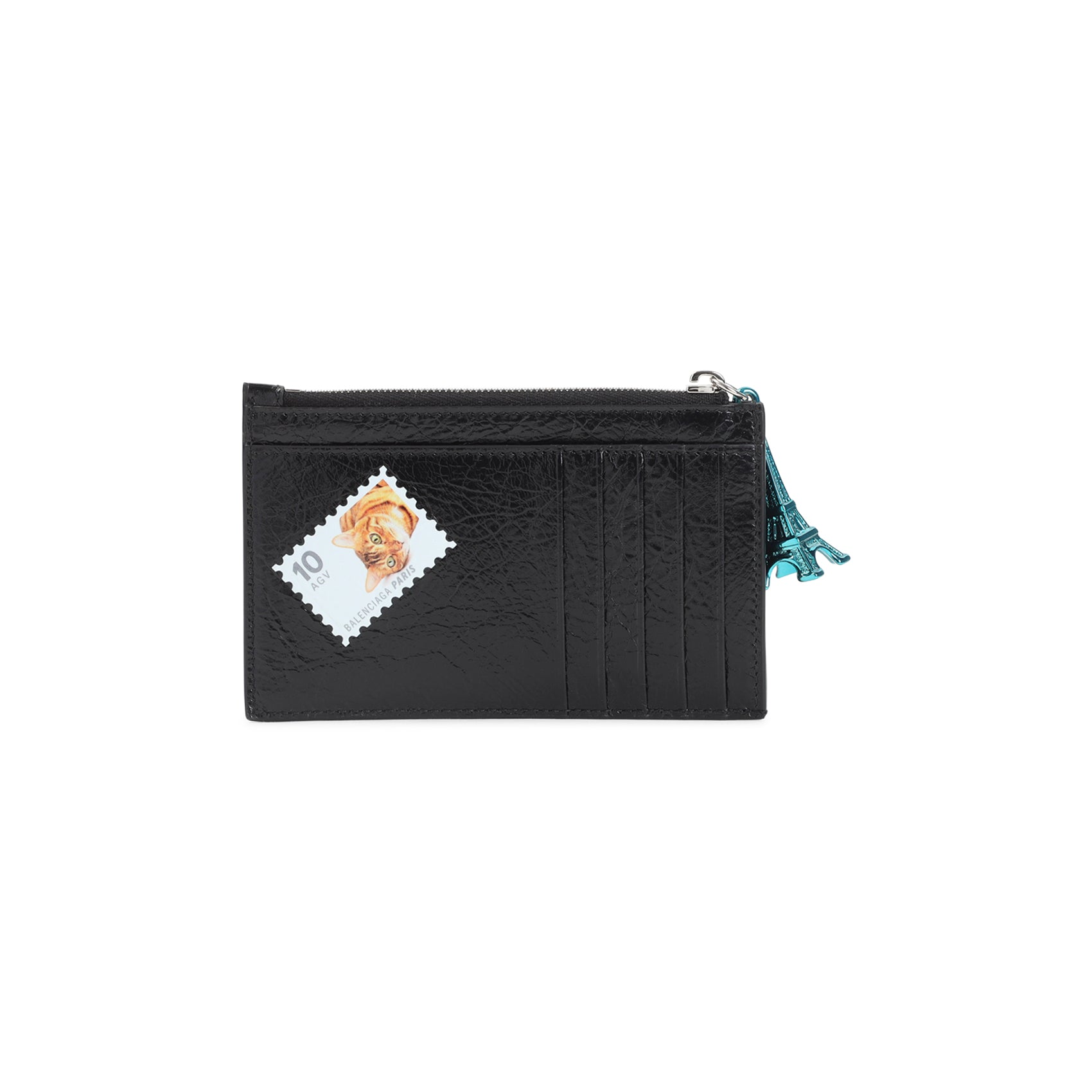 Cash Black Leather Coin Purse With Card Holder