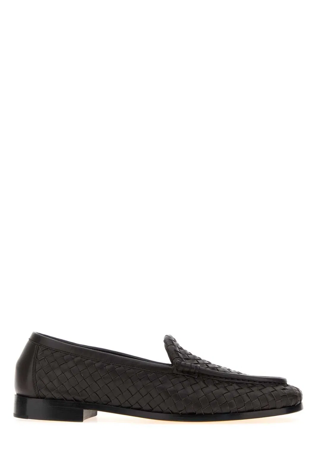 Bottega Veneta Dark Brown Leather Silenzio Loafers