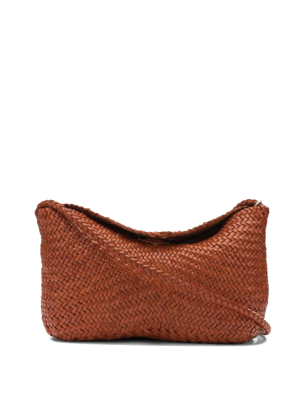 Orange Buffalo Calf Leather Shoulder Bag