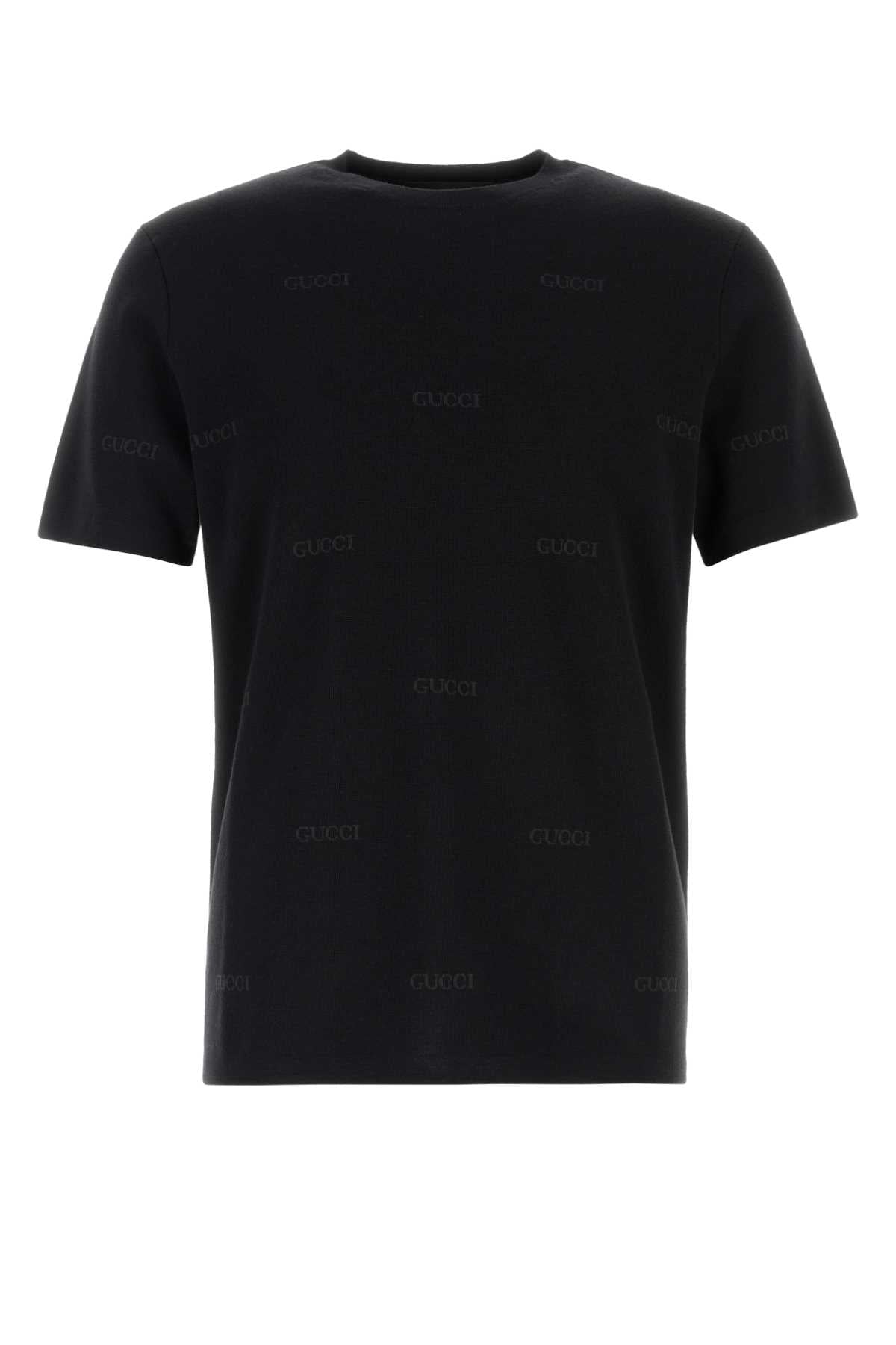Embroidered Wool Blend T-Shirt