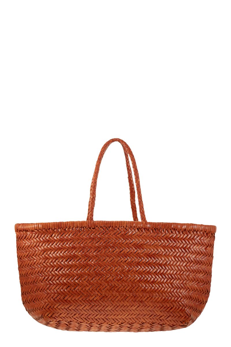 Triple Jump Big - Woven Leather Bag