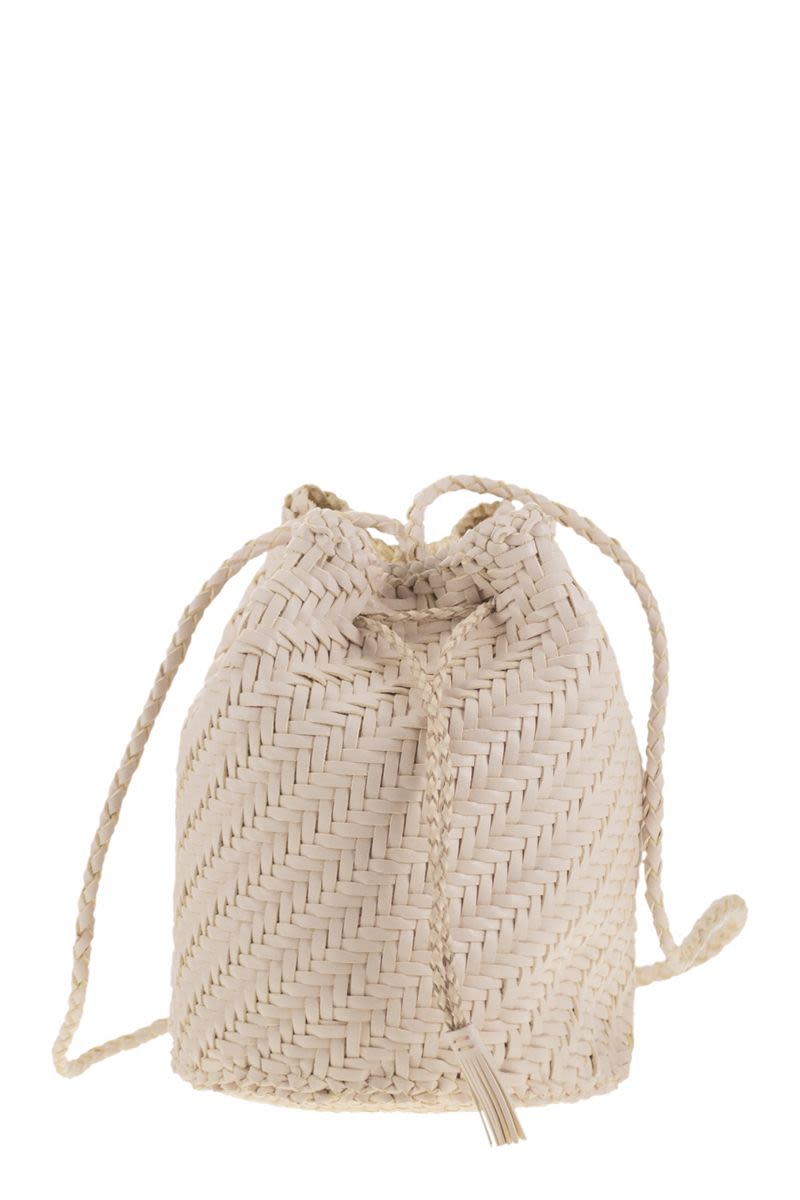 Beige Leather Clutch