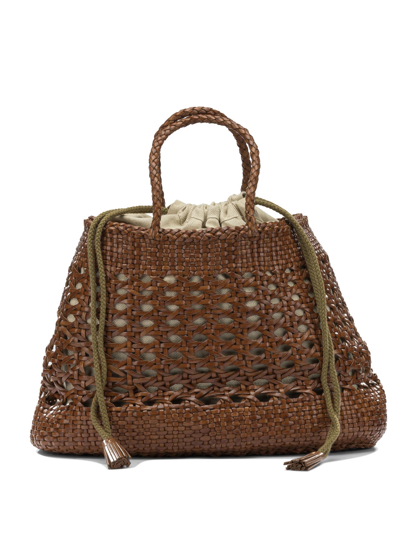 Brown Buffalo Calf Leather Handbag