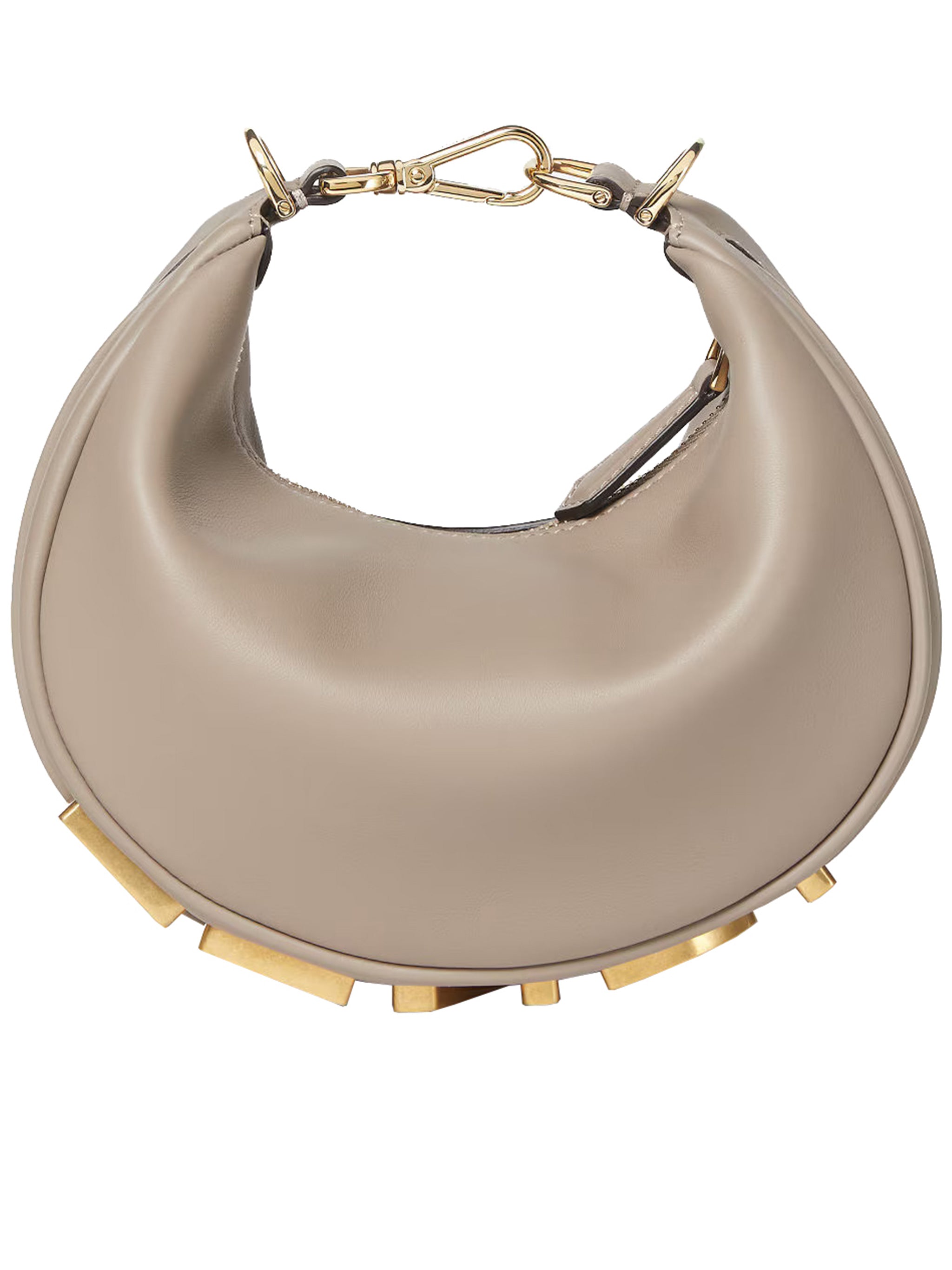 graph Mini Taupe Half Moon Bag