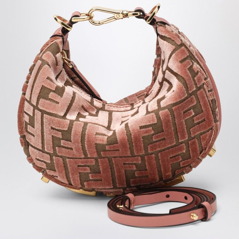 graphy Mini Hobo Bag In Ff Jacquard Velvet