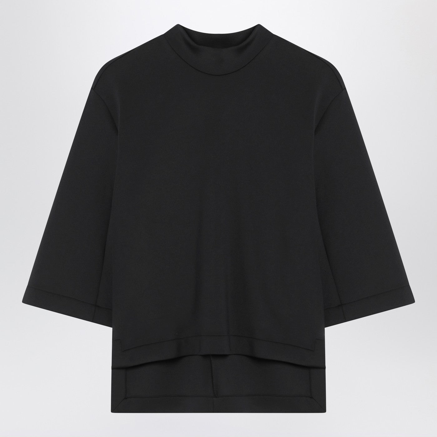 Black Top With Asymmetric Hem