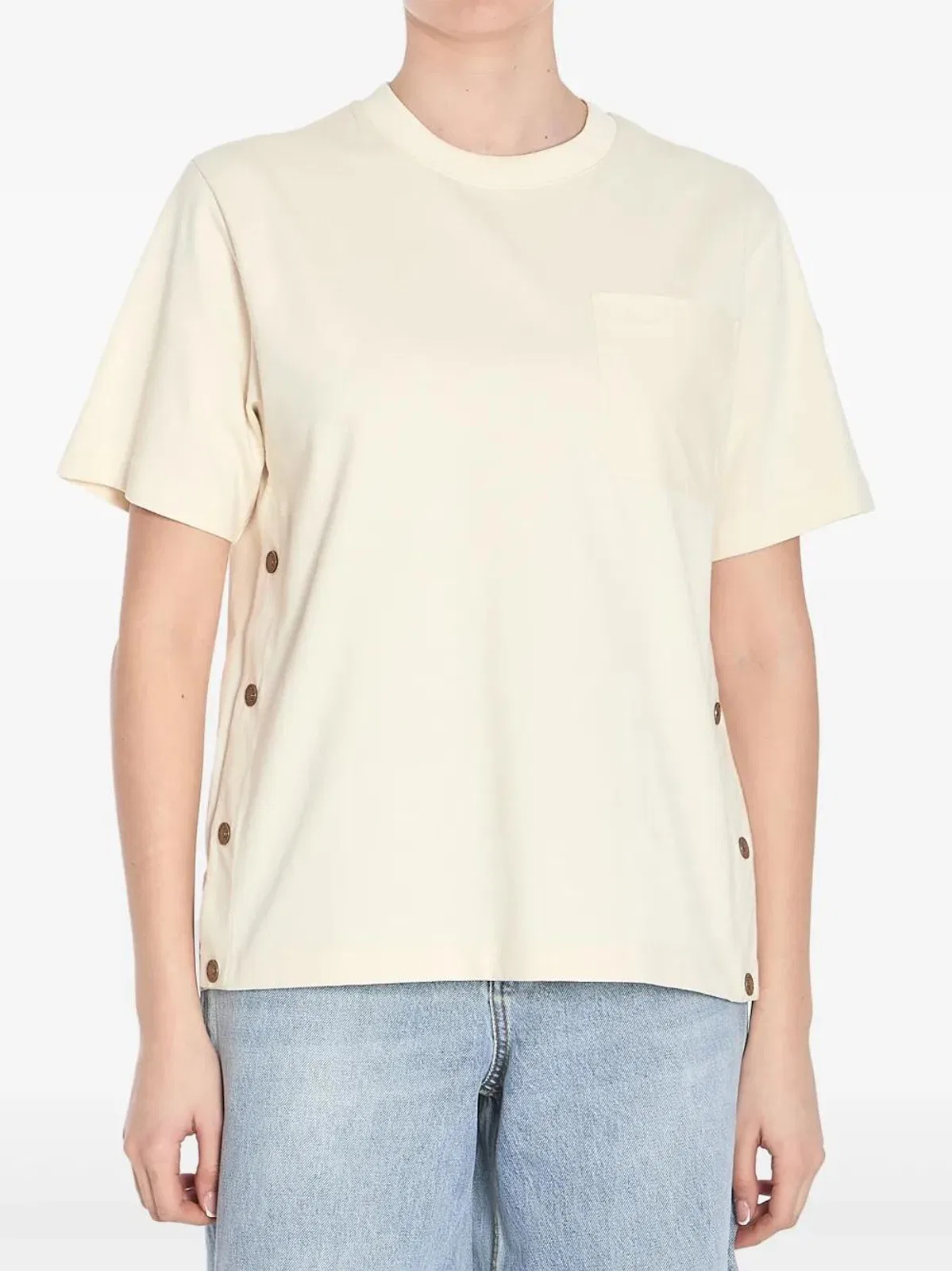 Moncler Tshirt With Side Buttons