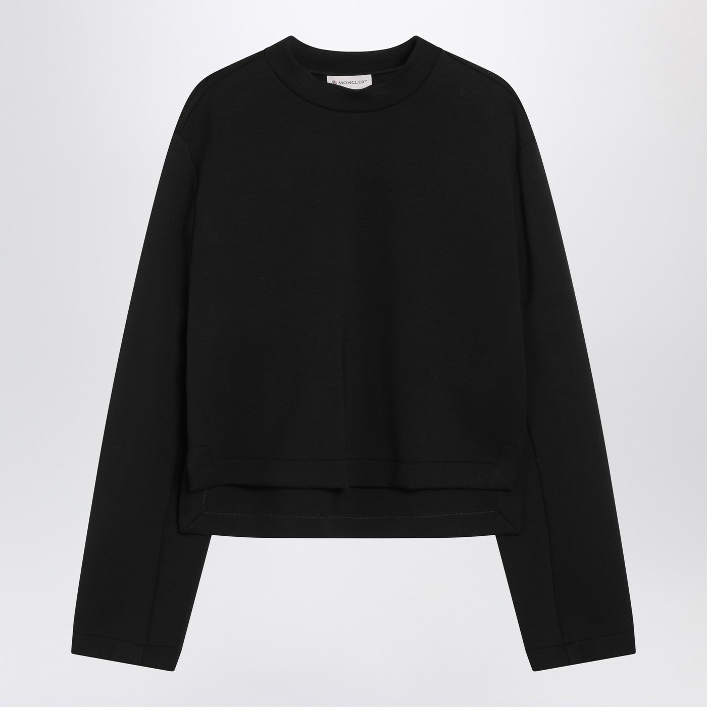 Black Sweatshirt With Asymmetric Hem