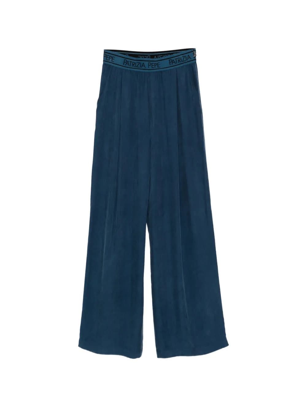 Elastic-Waistband Fluid Palazzo Pants