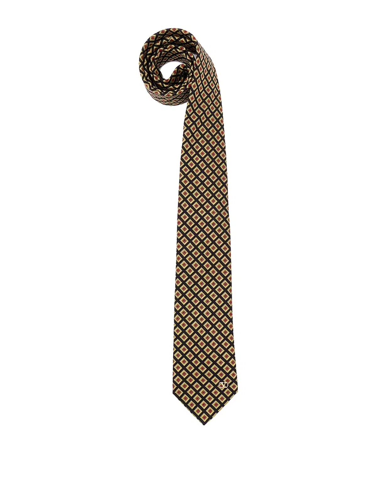 Black Cotton Gold Tie