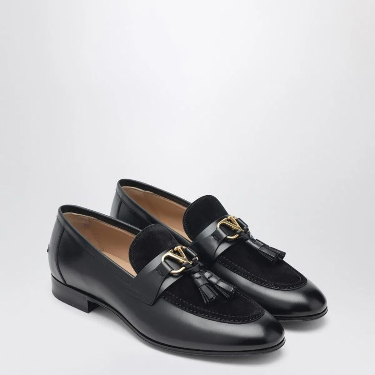 Valentino Vaniteux Loafer In Calfskin And Split Leather