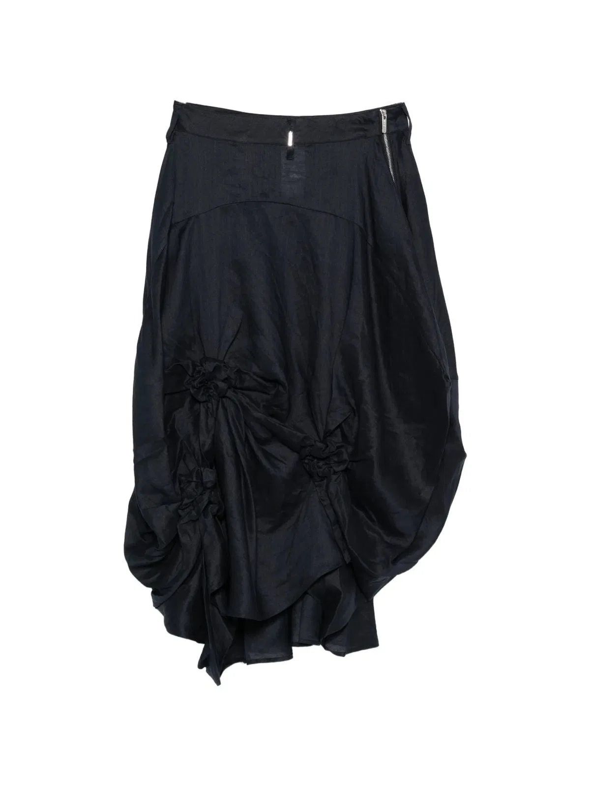 Zip-Up Midi Skirt