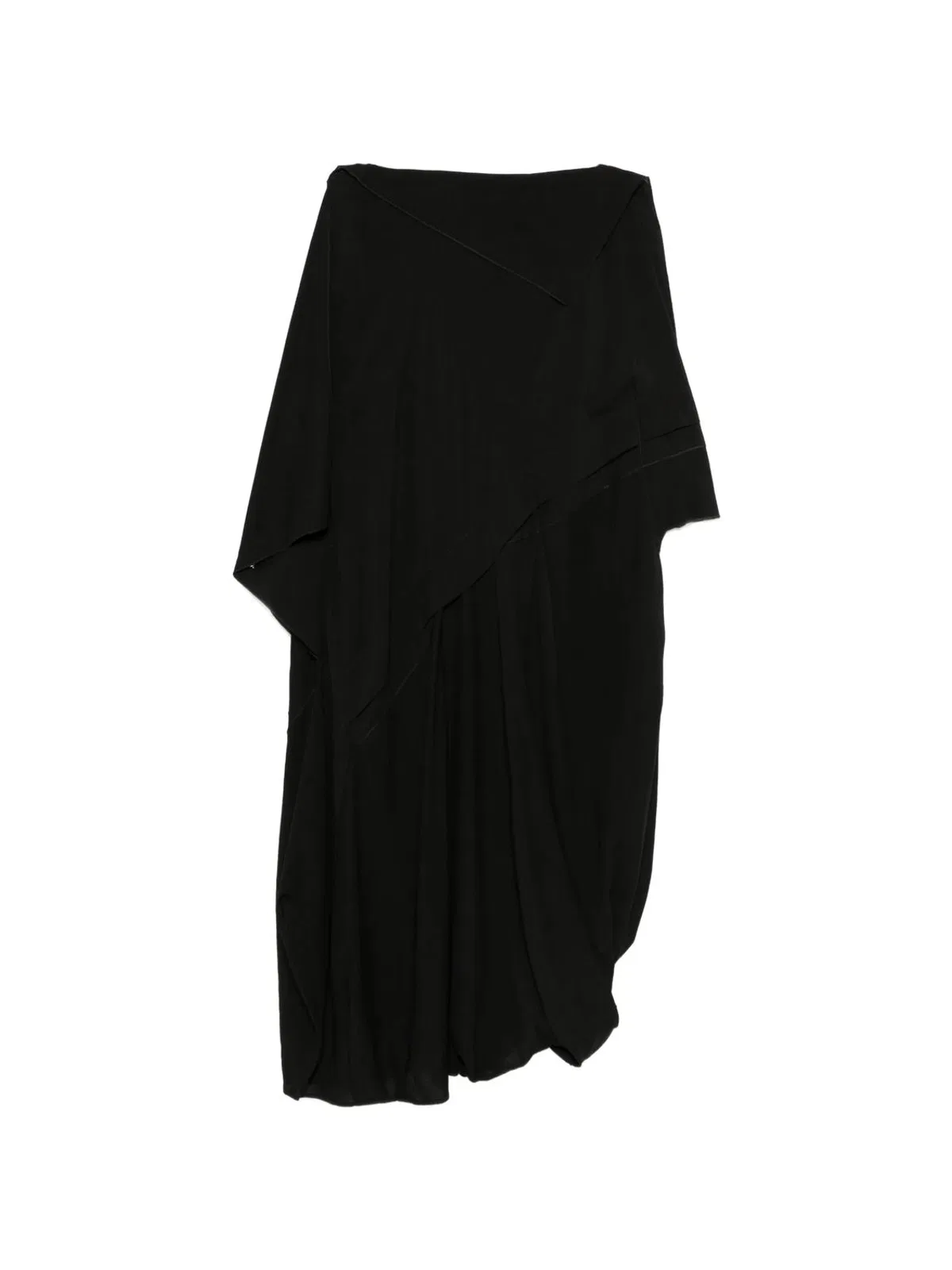 Asymmetric Layered Midi Dress