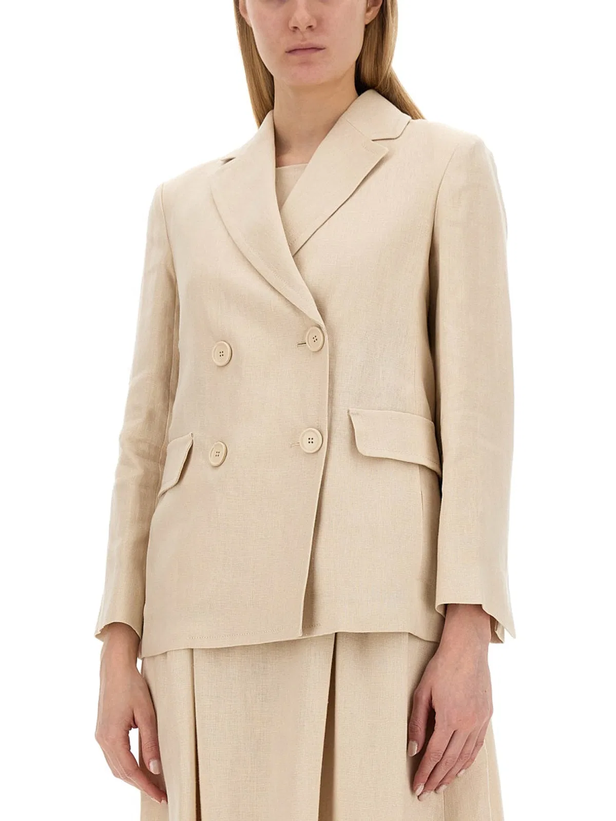 S Max Mara "laura" Jacket In Neutral