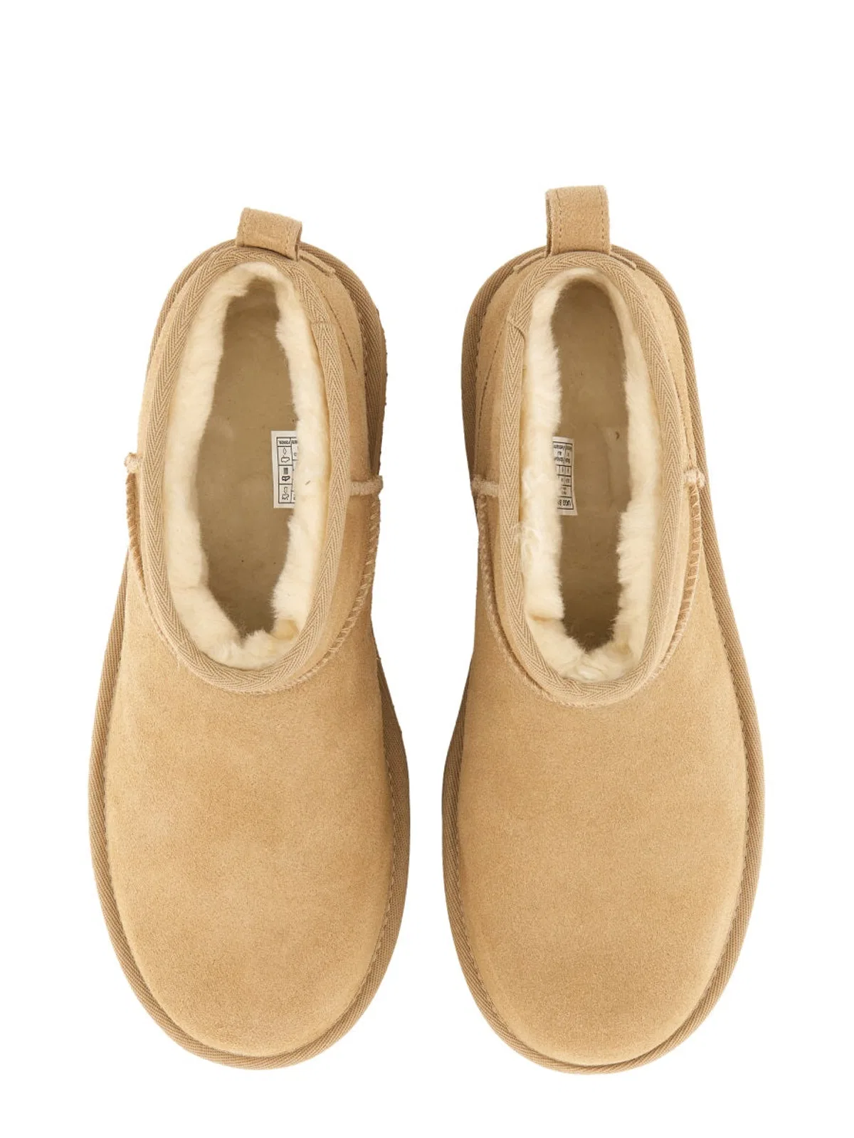 Ugg Classic Ultra Mini Leather Boot With Plateau Sole In Brown