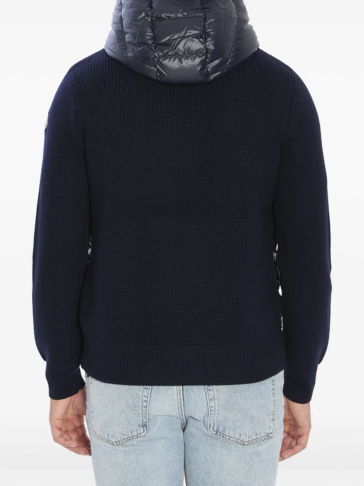 Moncler Logo-patch Padded Jacket In Blue