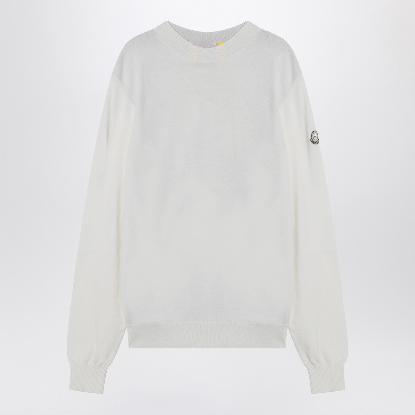 White Jumper With Logo Print