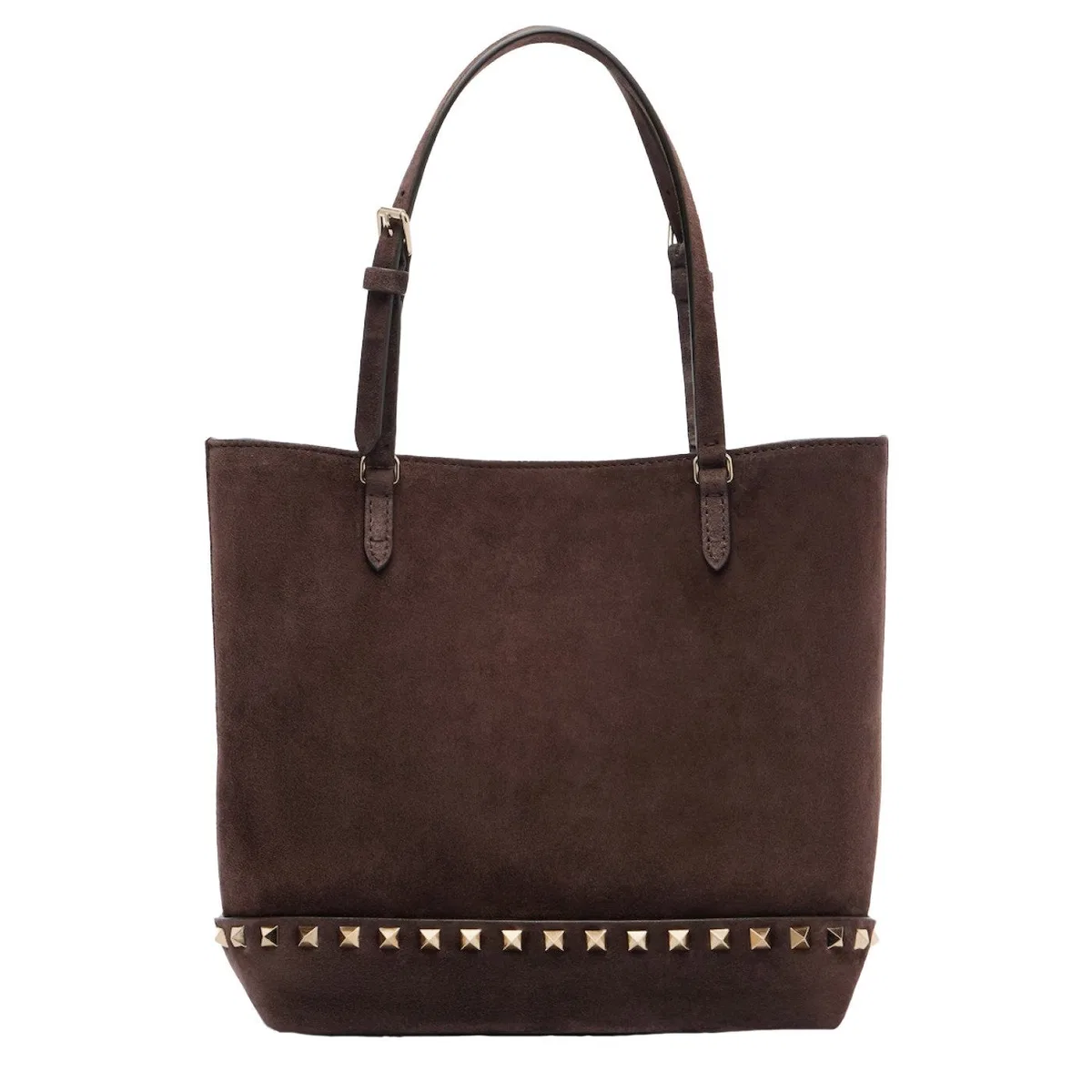 Valentino Garavani Valentino Medium Tote  Rockstud In Brown