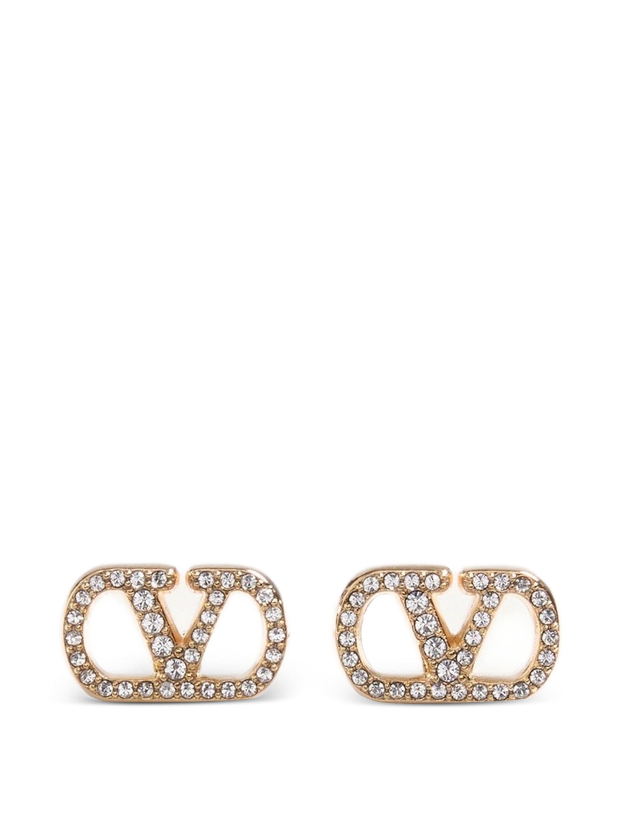 Vlogo Signature Earrings In Metal And Swarovski® Crystals