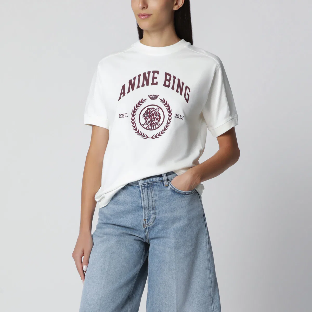 Cream Logo-Print T-Shirt