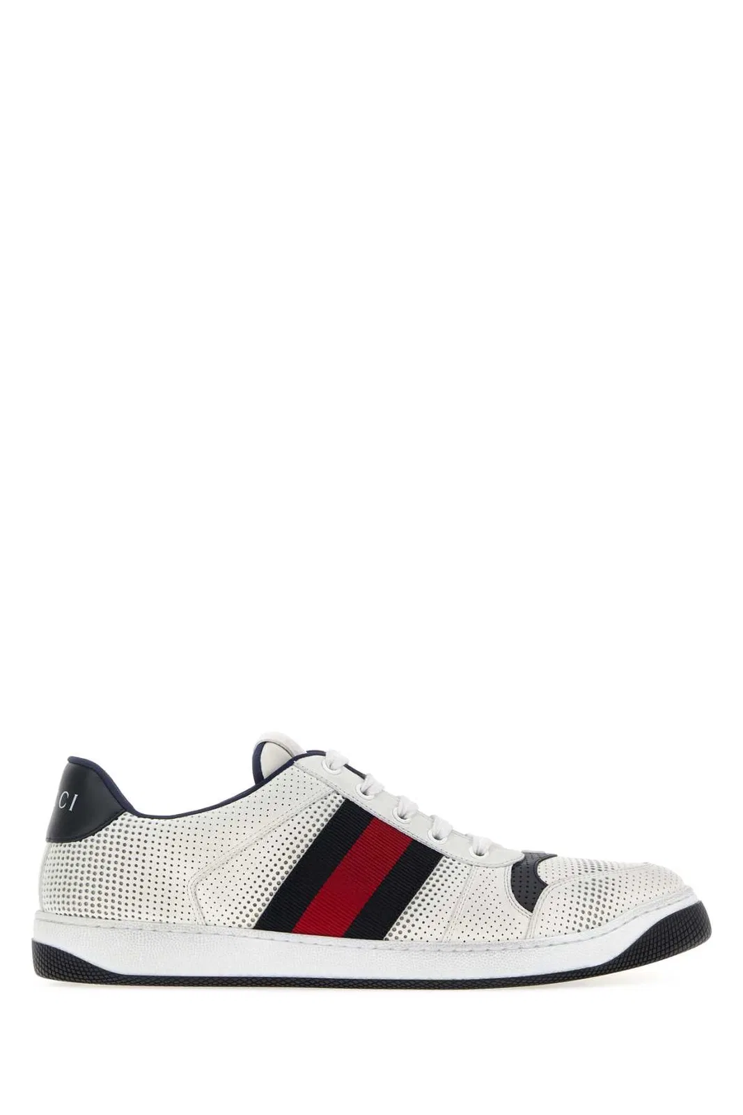 White Leather Screener Sneakers