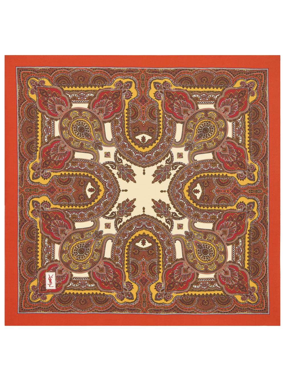 Square Scarf In Paisley Silk Twill