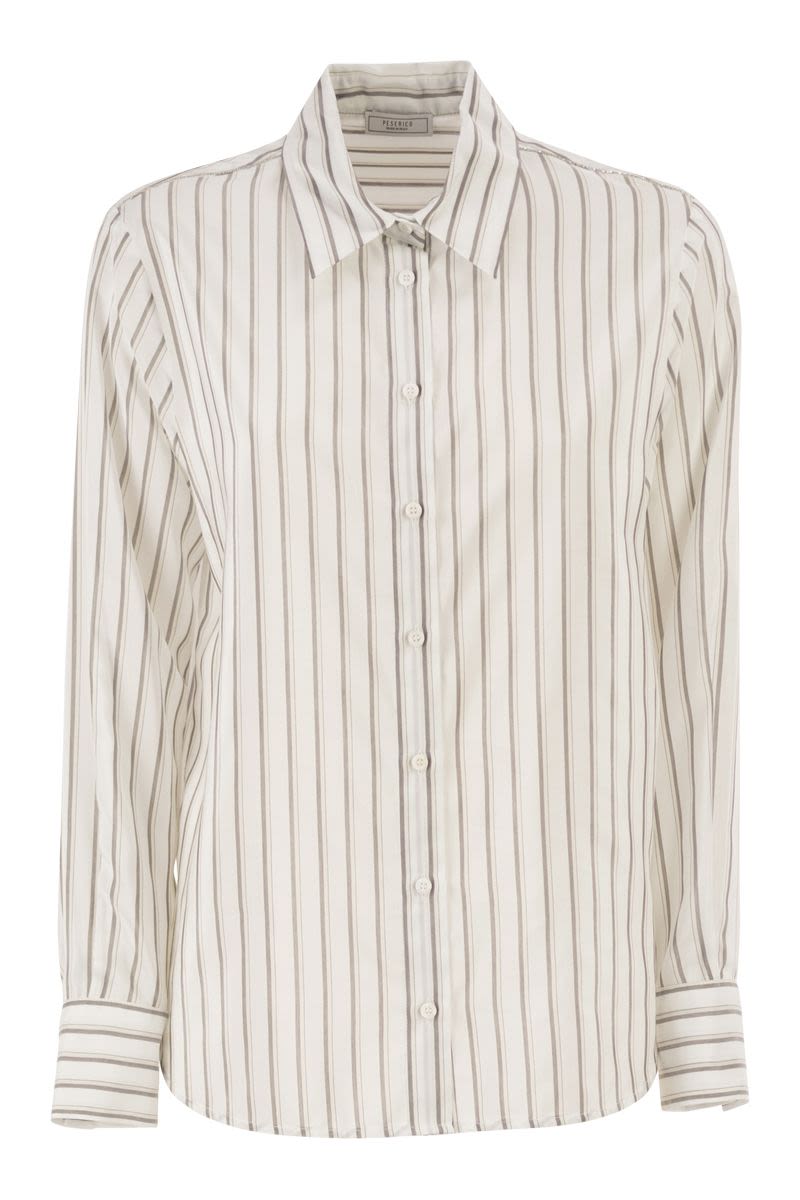 Cotton And Silk Organza Shirt