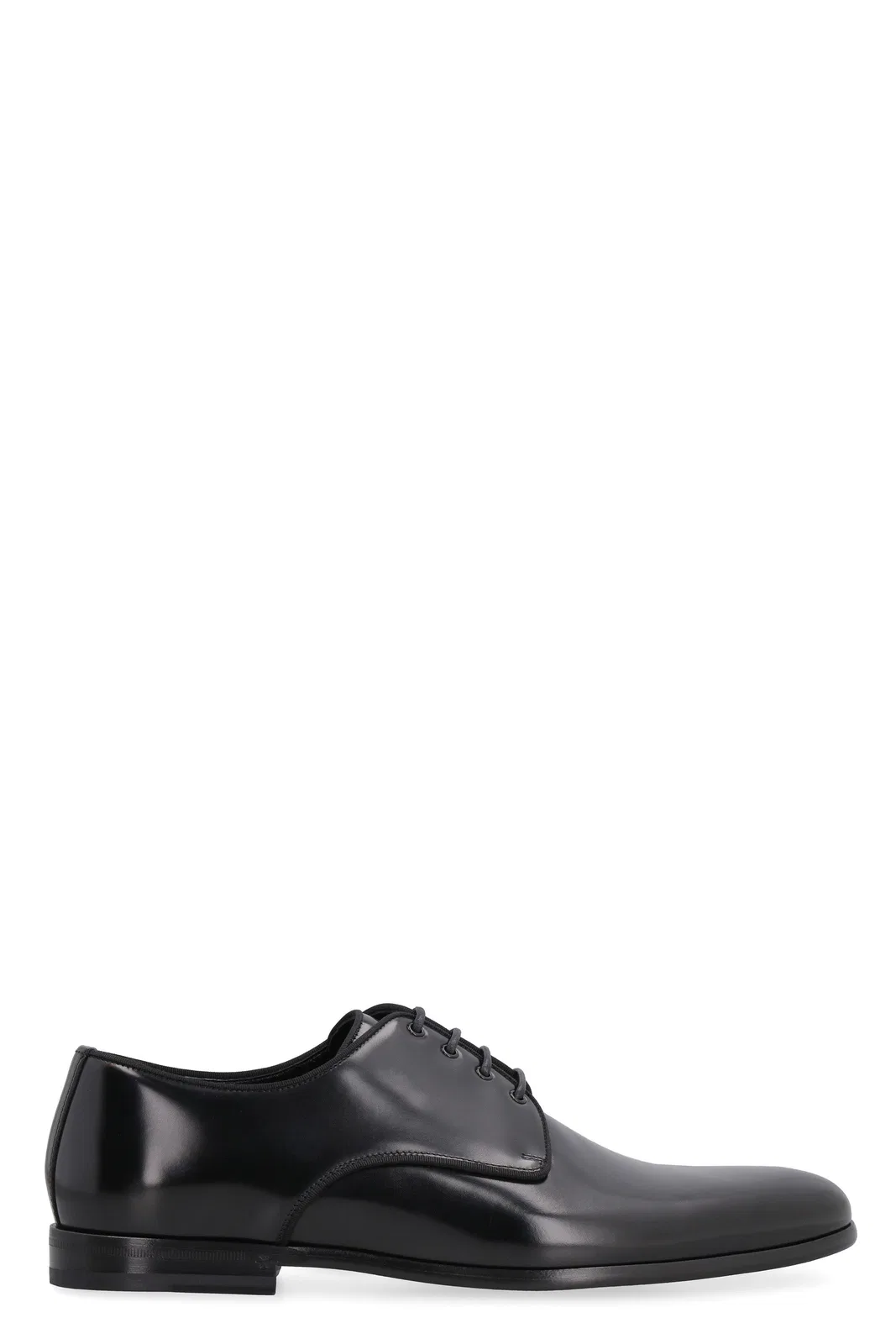 Dolce & Gabbana Black Leather Lace-Up Shoes