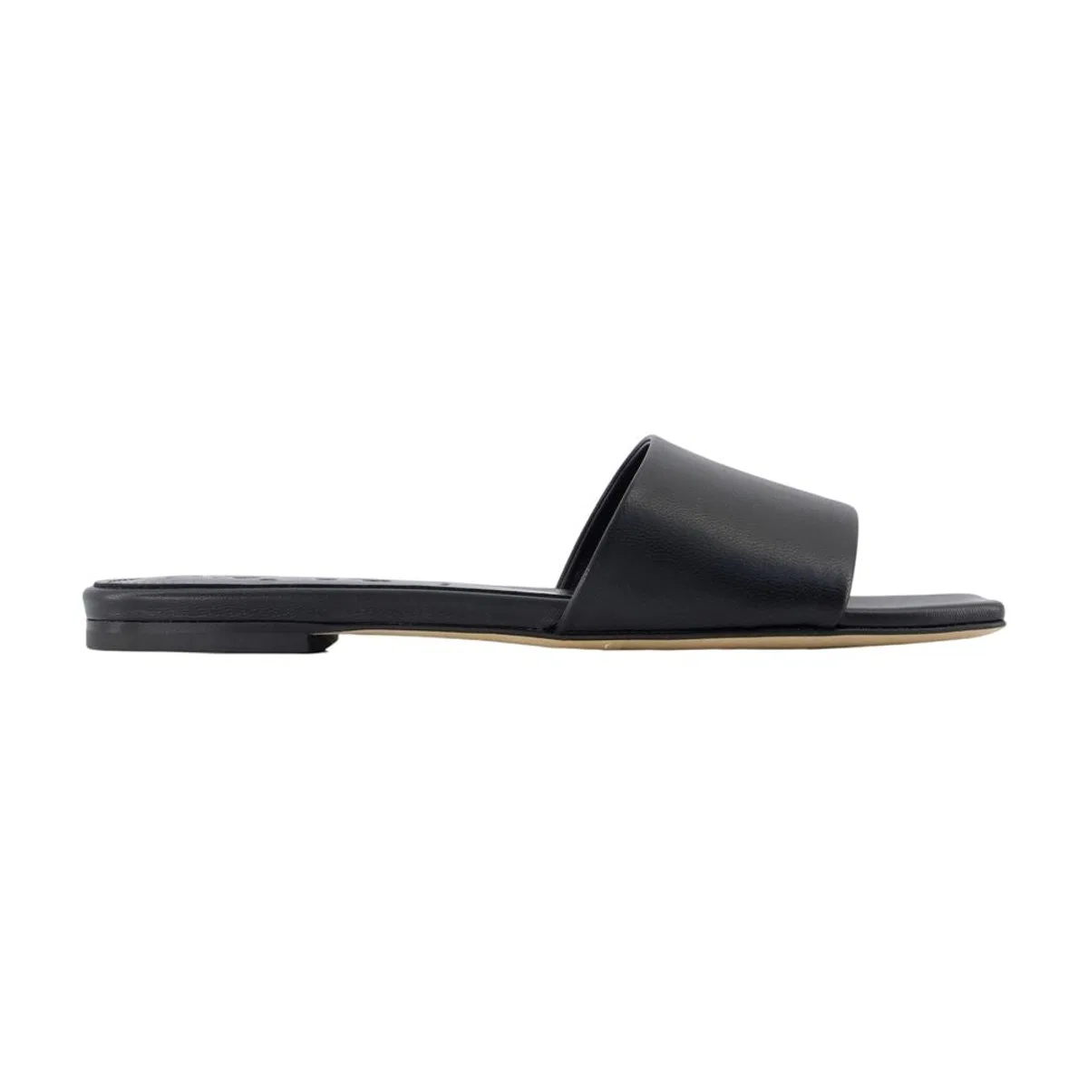 Anna Slides - - Leather - Black