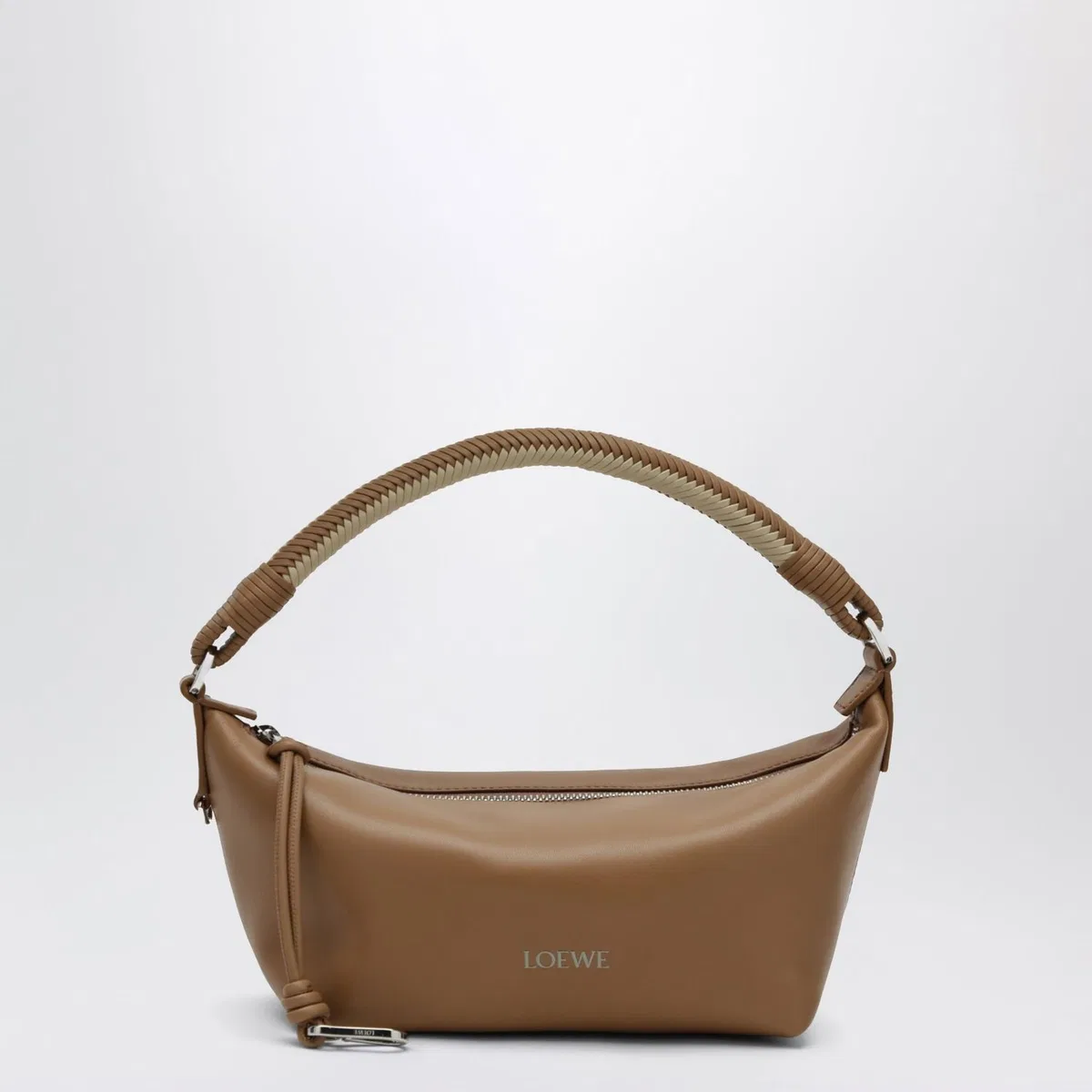 Cala Mini Bag In Nappa Lambskin Leather, Mocha/Beige