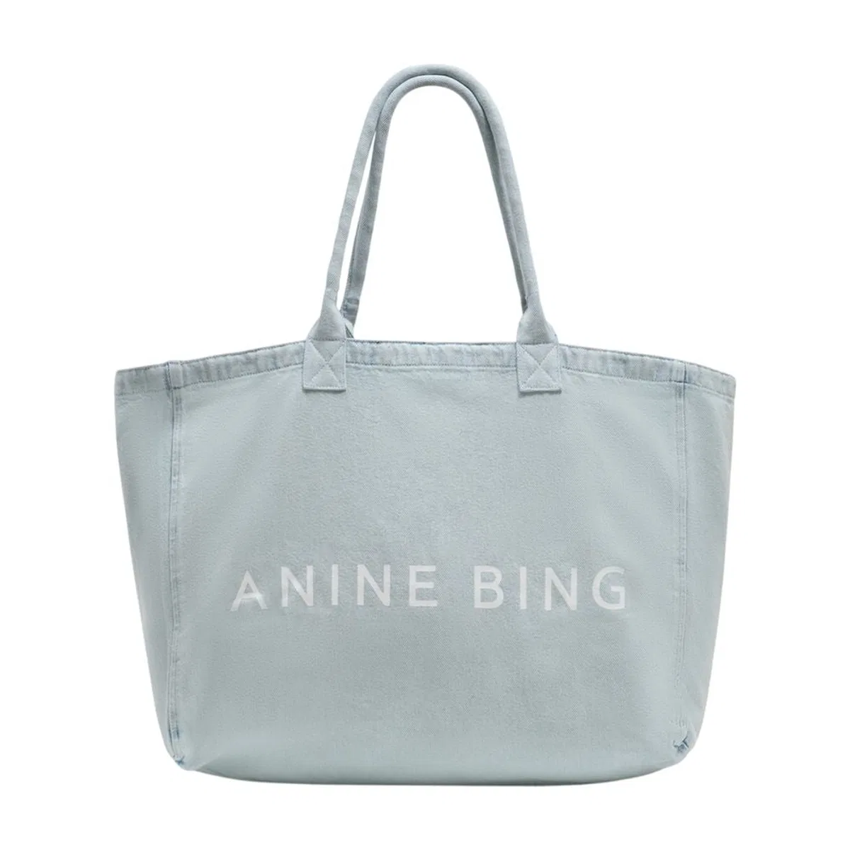 Leo Denim Tote Shopper Bag -  - Cotton - Blue