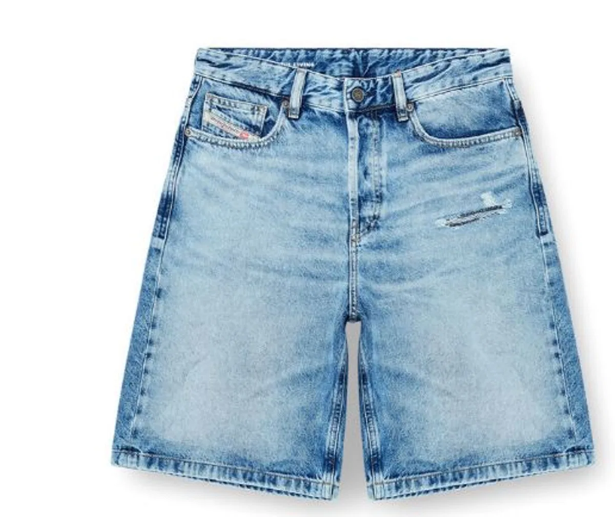 Light Blue Cotton Shorts