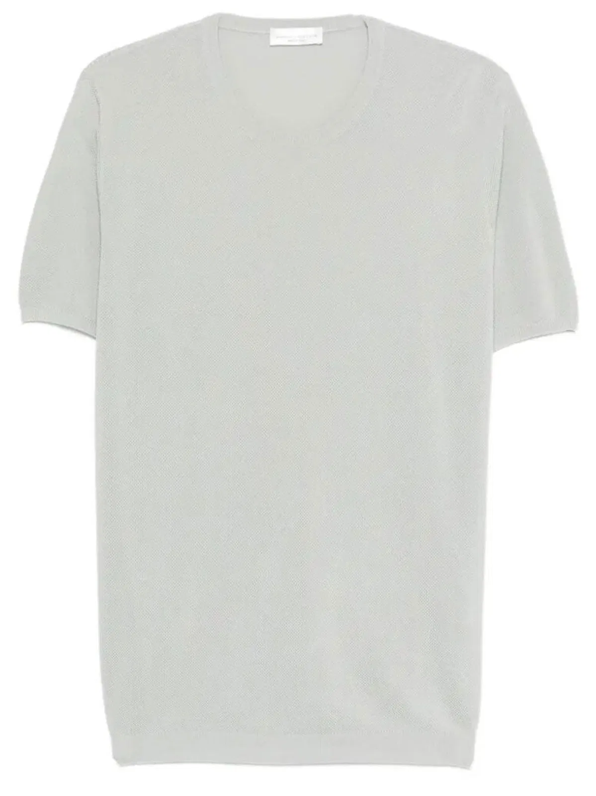 Ribbed Knit Cotton Blend T-Shirt