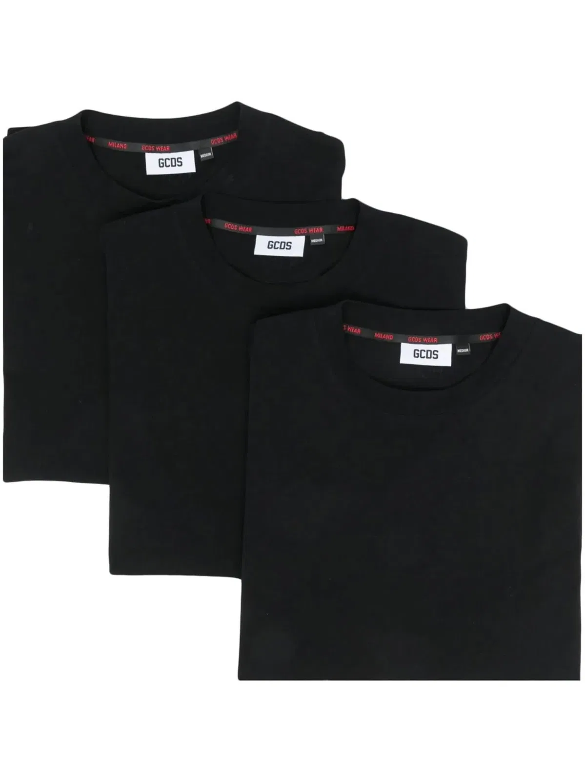 Black Cotton Three-Pack T-Shirt