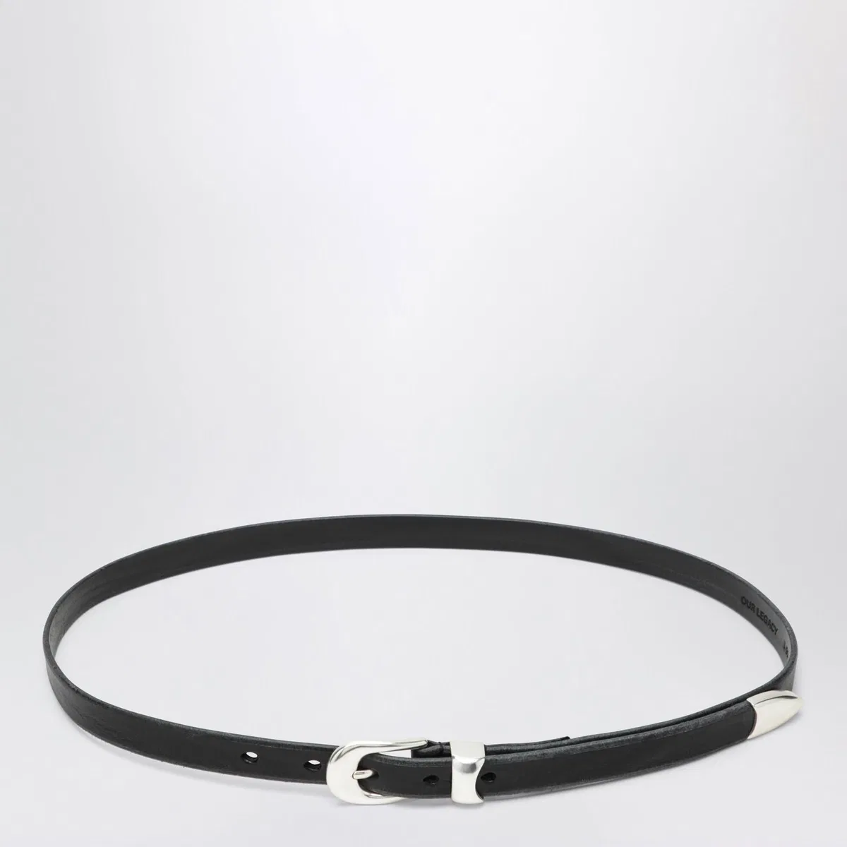 Olega Belt In Black Calfskin Leather
