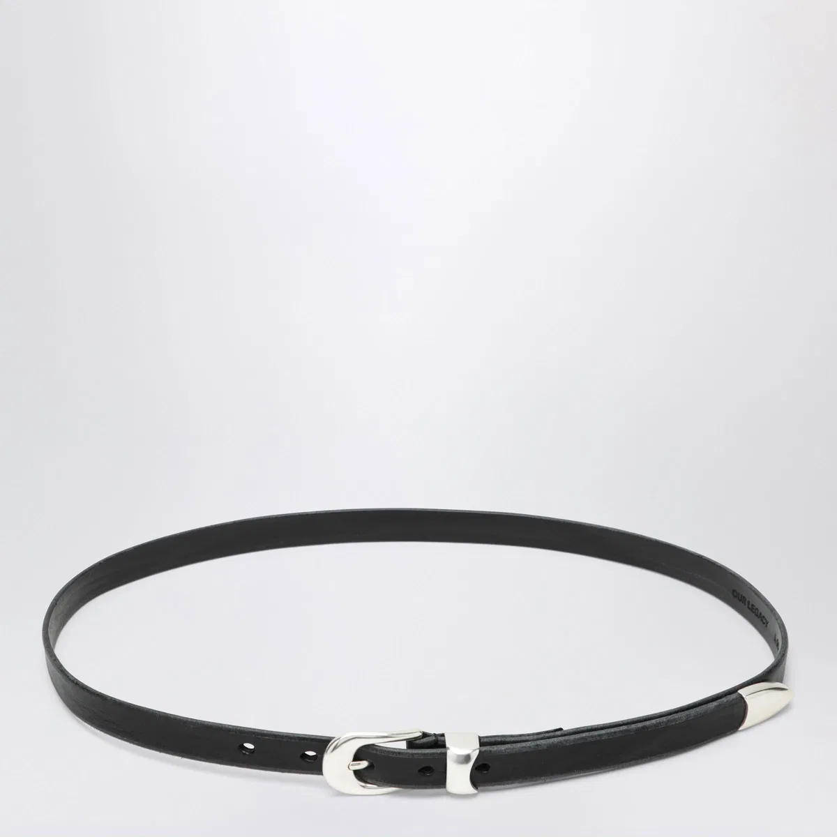 Olega Belt In Black Calfskin Leather